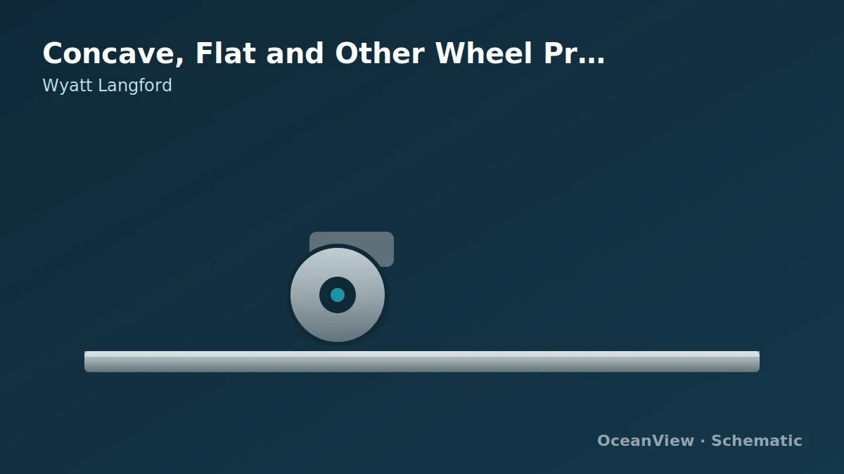 Simplified cross sections comparing grooved and flat wheel contact.