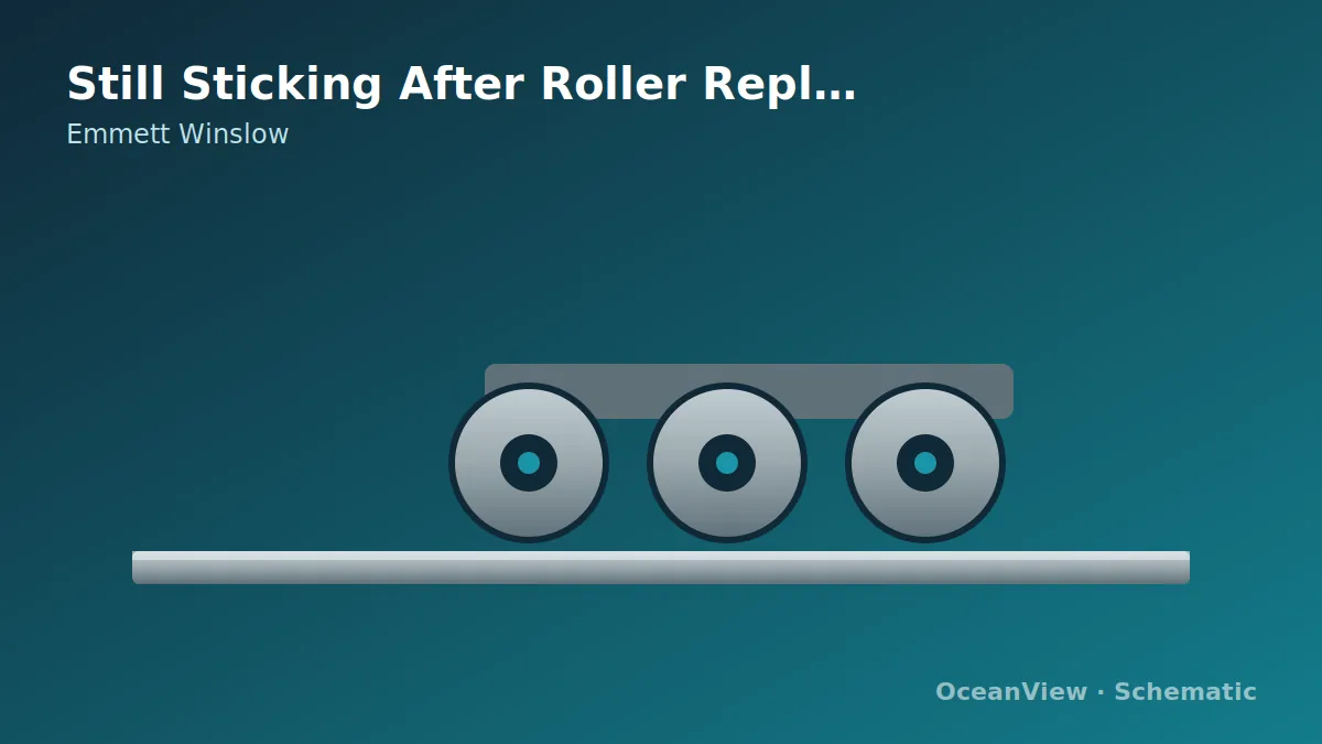 An oversized roller housing compared with an illustrative correct recess.