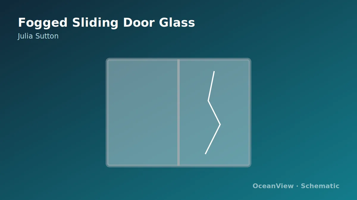 Three glass diagrams showing outside, room-side and between-pane moisture.